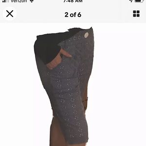 Tara Jarmon Shorts Blue eyelet size small